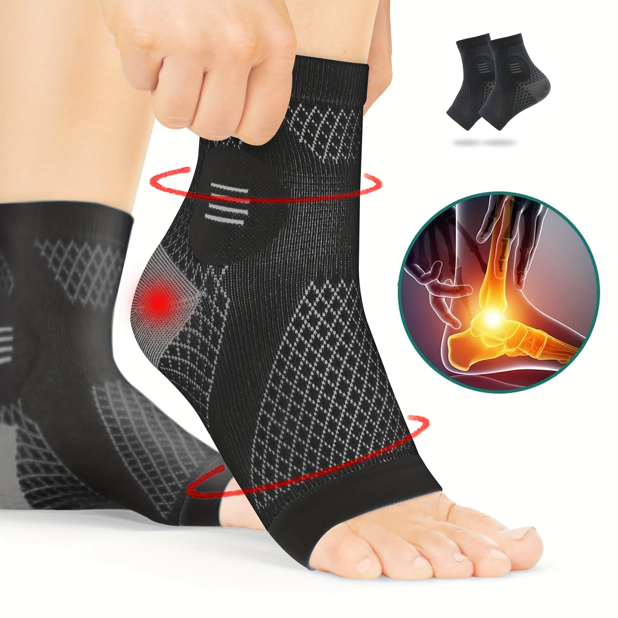 1Pair Ankle Foot Sleeves Compr - огляд і ціна Ankle Brace Sock