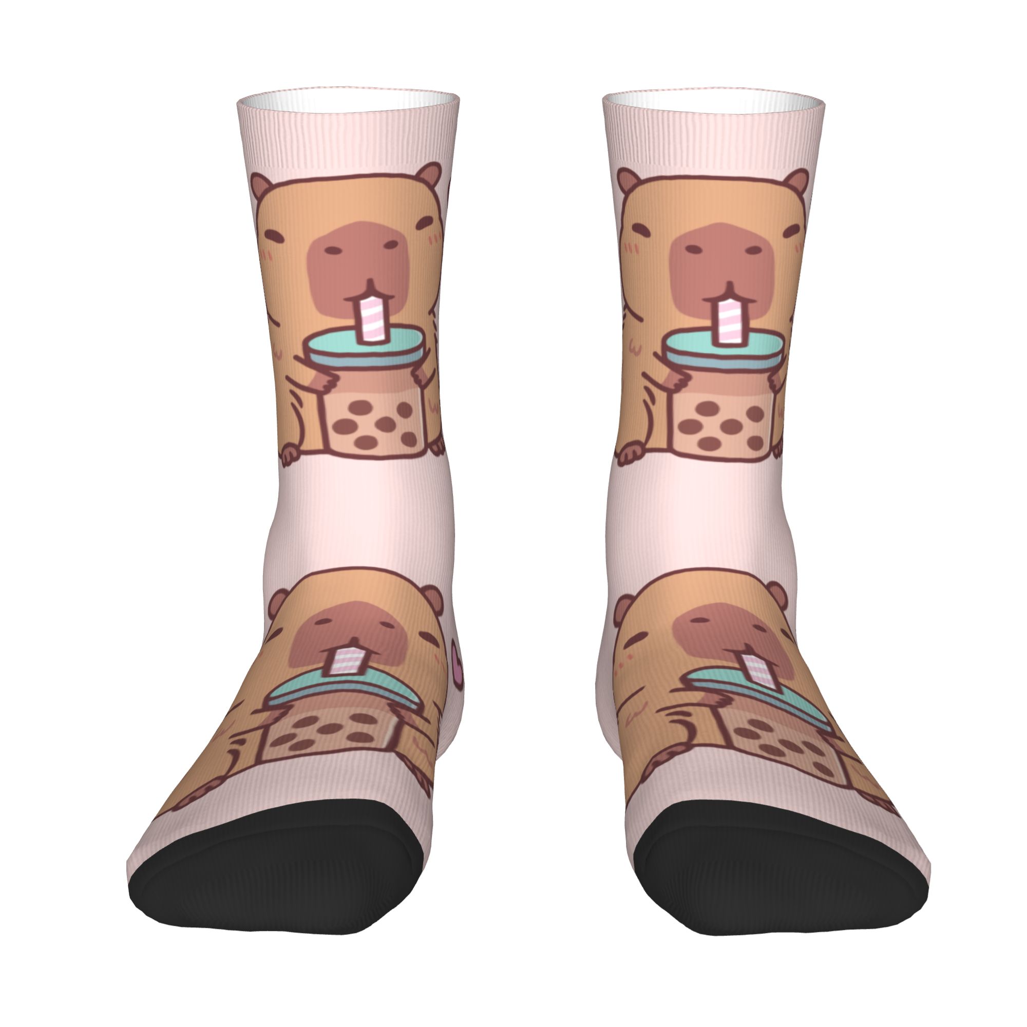 Custom Cute Capybara Loves Dri - огляд і ціна Dress Sock Men